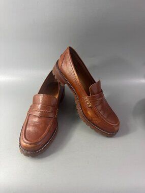 Madewell Brown Loafers with Moccasin-Style and Chunky Sole, Size 6.5